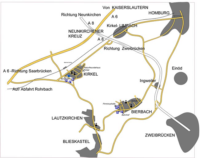 Anfahrt Bierbach